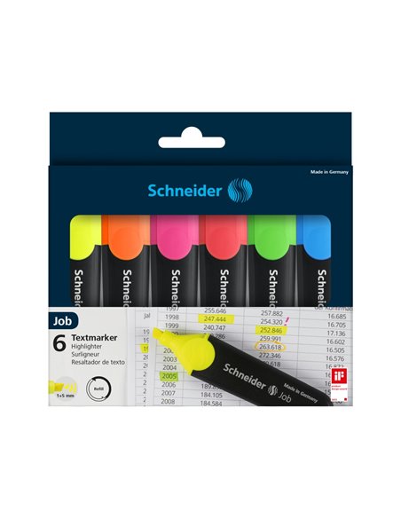 Textmarker Schneider Job - Set 6 Culori