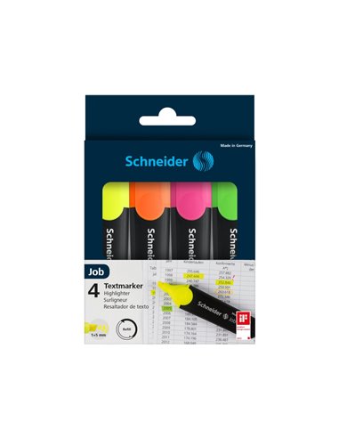 Textmarker Schneider Job - Set 4 Culori