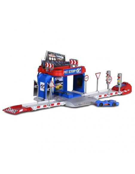 Pista de masini Majorette Creatix Gran Turismo Pit Stop cu 1