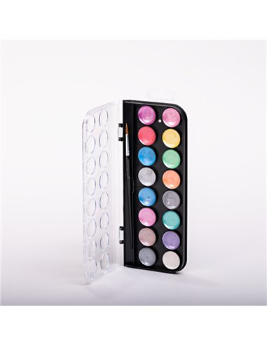 Acuarele metalizate AR160 Daco, 16 culori