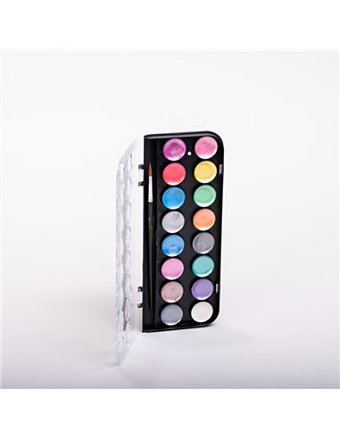 Acuarele metalizate AR160 Daco, 16 culori