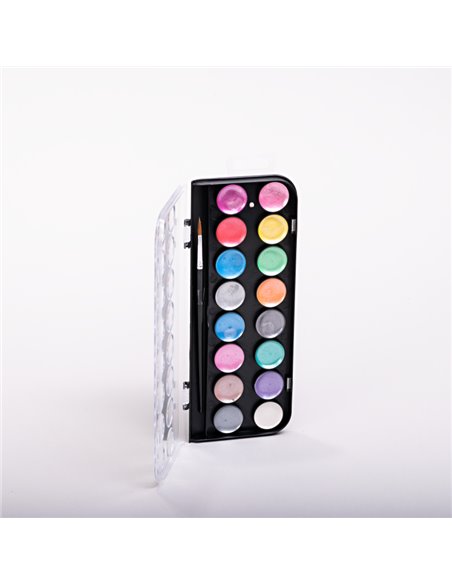 Acuarele metalizate AR160 Daco, 16 culori