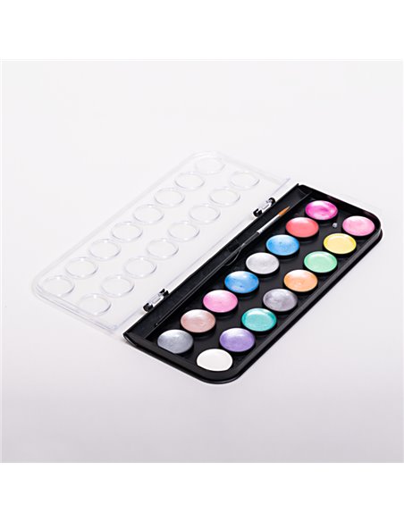 Acuarele metalizate AR160 Daco, 16 culori