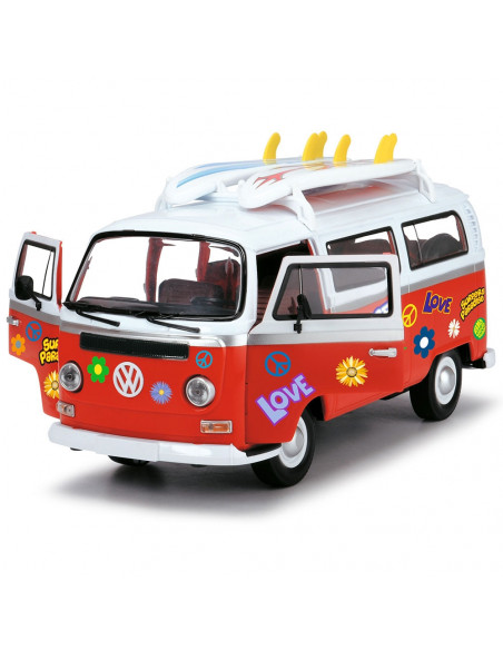 Masina Dickie Toys Volkswagen Surfer Van cu accesorii,S203776001