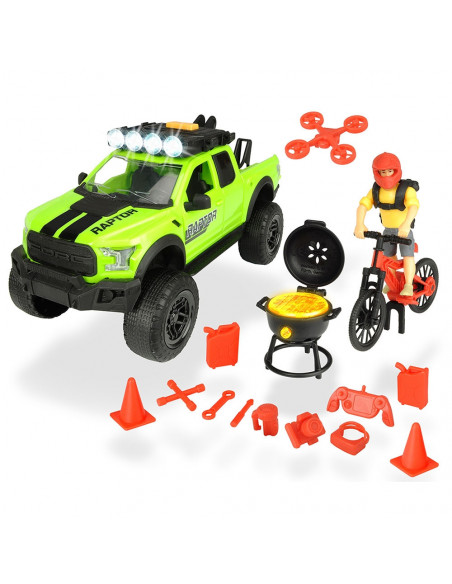Masina Dickie Toys Playlife Bike Trail Set cu figurina si