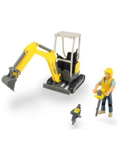 Excavator Dickie Toys Playlife Excavator Set cu figurina si