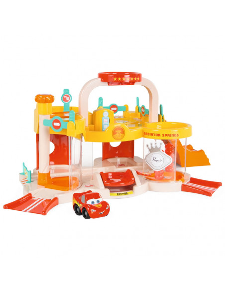 Pista de masini Smoby Vroom Planet Garage cu masinuta