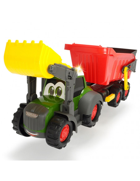 Tractor Dickie Toys Happy Farm cu remorca,S203819002
