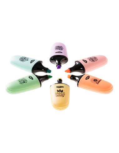 Marker evidentiator mini MK402/6 Daco, 6 buc./set, Pastel