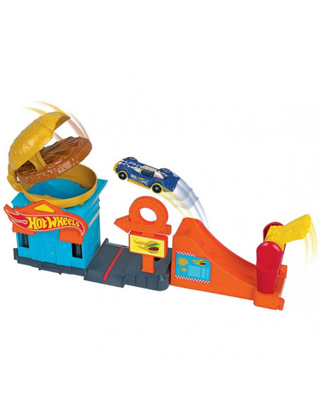 Pista de masini Hot Wheels by Mattel City Downtown Burger Dash
