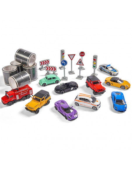 Set Majorette Mega box 10 masinute si accesorii,S212058198