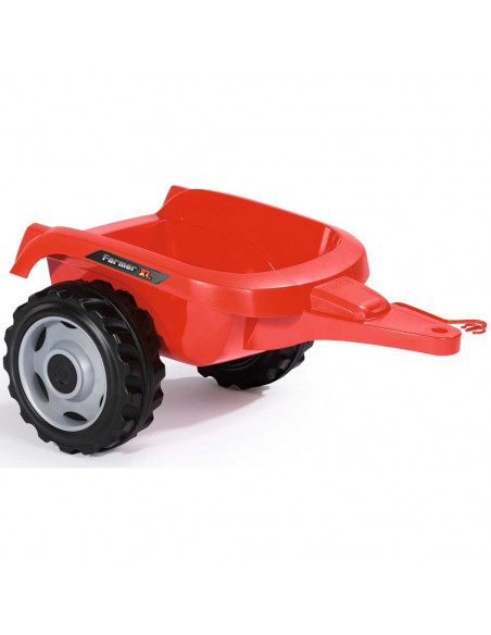 Tractor cu pedale si remorca Smoby Farmer XL rosu,S7600710108