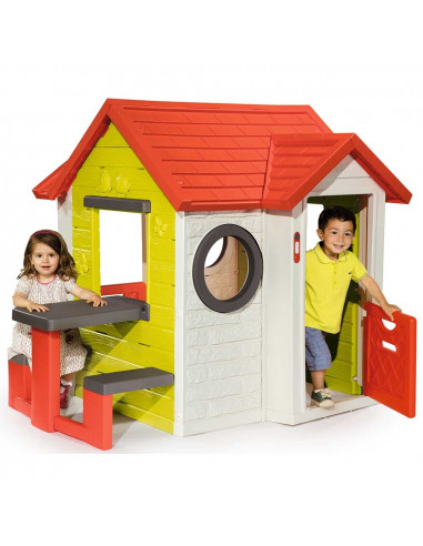 Casuta pentru copii Smoby My House cu masuta picnic,S7600810401