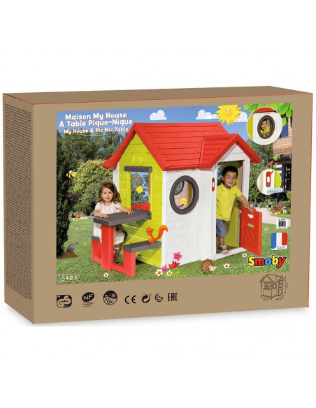 Casuta pentru copii Smoby My House cu masuta picnic,S7600810401