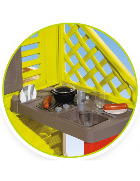 Casuta pentru copii Smoby Nature cu bucatarie,S7600810702