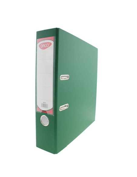 Biblioraft plastifiat A4, 75 mm Daco BP175V, Verde