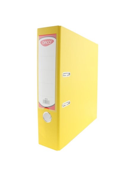 Biblioraft plastifiat A4, 75 mm Daco BP175G, Galben
