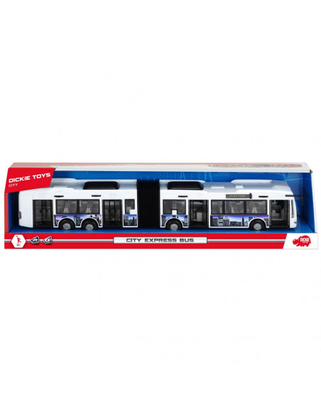 Autobuz Dickie Toys City Express Bus alb,S203748001-WH