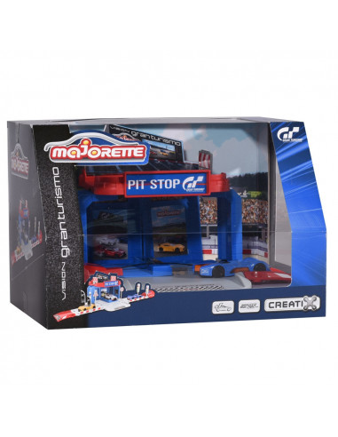 Pista de masini Majorette Creatix Gran Turismo Pit Stop cu 1
