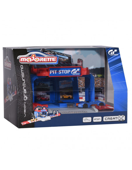 Pista de masini Majorette Creatix Gran Turismo Pit Stop cu 1