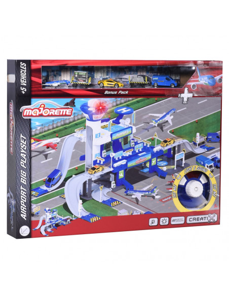 Pista de masini Majorette Creatix Aeroport cu 5