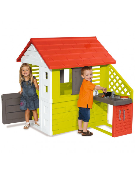 Casuta cu bucatarie pentru copii Smoby Nature,S7600810713 Casuta cu bucatarie pentru copii Smoby Nature,S7600810713