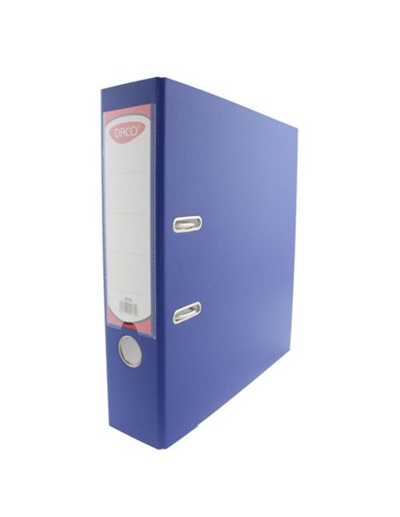 Biblioraft plastifiat A4, 75 mm Daco BP175A, Albastru