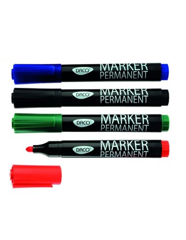 Marker permanent Daco MK130/4, 4 buc./set