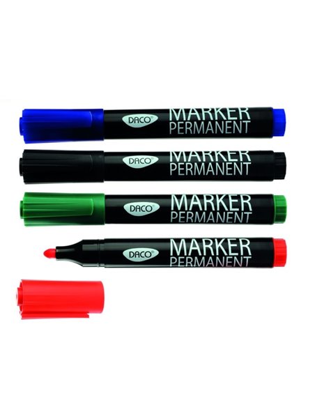 Marker permanent Daco MK130/4, 4 buc./set