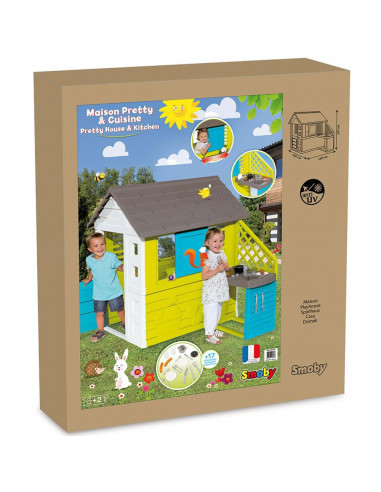 Casuta pentru copii Smoby Pretty cu bucatarie,S7600810711
