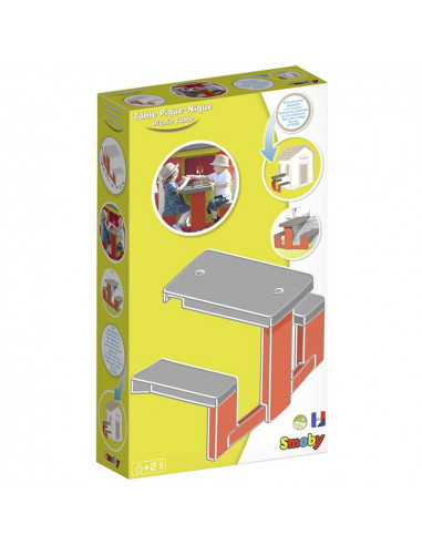 Masa de picnic cu doua banci Smoby pentru casuta Jura