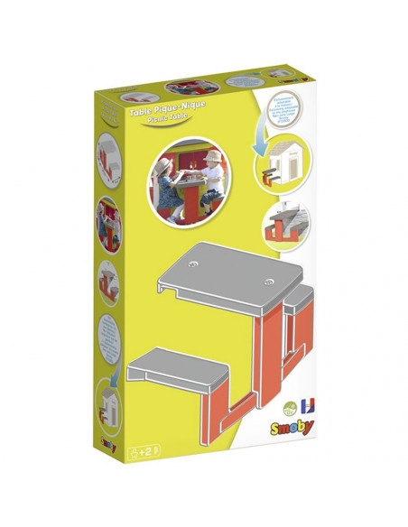 Masa de picnic cu doua banci Smoby pentru casuta Jura