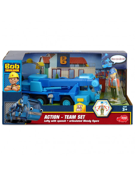 Camion Dickie Toys Bob Constructorul Action Team Lofty cu 1