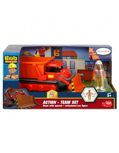 Buldozer Dickie Toys Bob Constructorul Action Team Muck cu 1