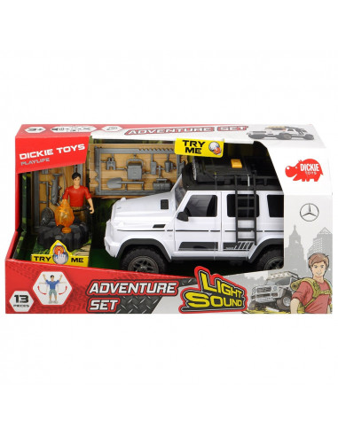 Masina Dickie Toys Playlife Adventure Set cu figurina si