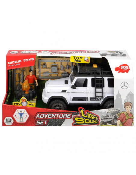 Masina Dickie Toys Playlife Adventure Set cu figurina si