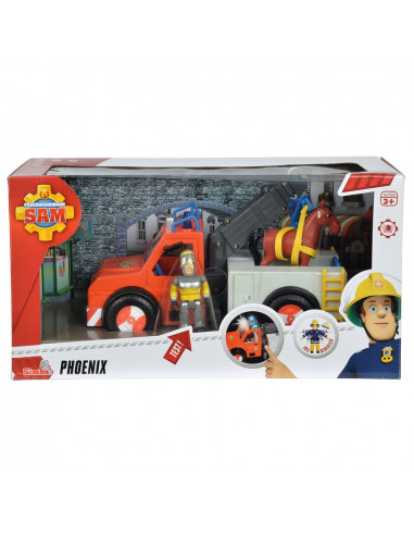 Masina de pompieri Simba Fireman Sam Phoenix cu figurina, cal