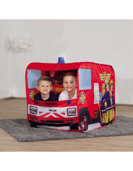 Cort de joaca John Fireman Sam Fire Truck Sam cu girofar