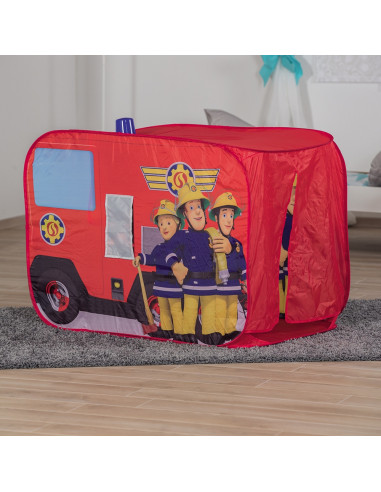 Cort de joaca John Fireman Sam Fire Truck Sam cu girofar