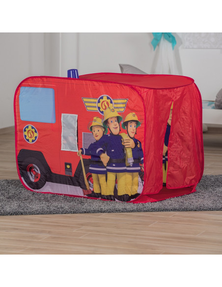 Cort de joaca John Fireman Sam Fire Truck Sam cu girofar