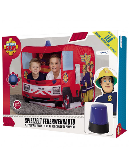 Cort de joaca John Fireman Sam Fire Truck Sam cu girofar