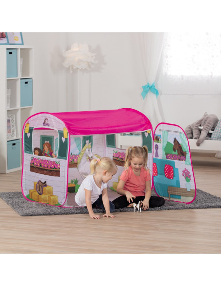 Cort de joaca John Caravan cu calut Schleich 100x70x80