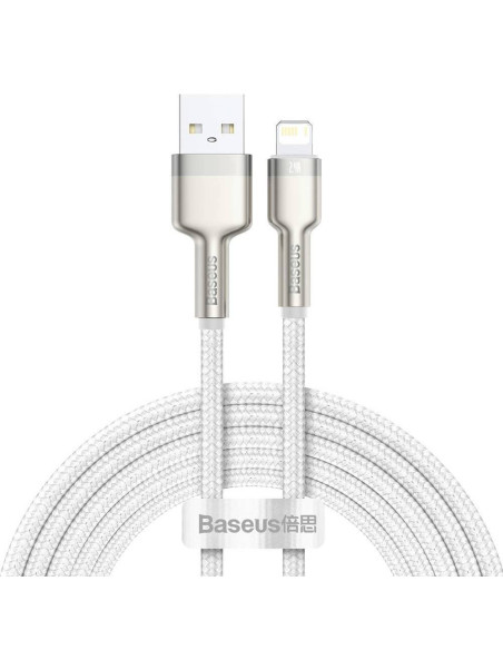 CALJK-B02,CABLU alimentare si date Baseus Cafule Metal, Fast Charging Data Cable pt. smartphone, USB la Lightning Iphone 2.4A, b