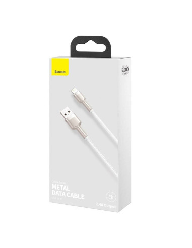 CALJK-B02,CABLU alimentare si date Baseus Cafule Metal, Fast Charging Data Cable pt. smartphone, USB la Lightning Iphone 2.4A, b