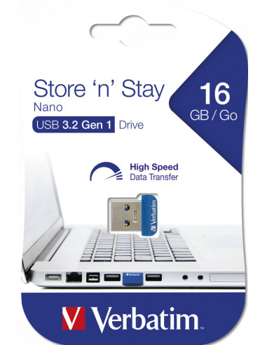 98709,USB DRIVE 3.0 NANO STORE ` N` STAY 16GB "98709" (TIMBRU VERDE 0.03 LEI)