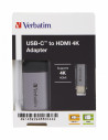 49143,CABLU VIDEO VERBATIM, 4K USB TYPE C LA HDMI, USB 3.1 GEN 1, CABLU HDMI 10CM "49143" (TIMBRU VERDE 0.18 LEI)