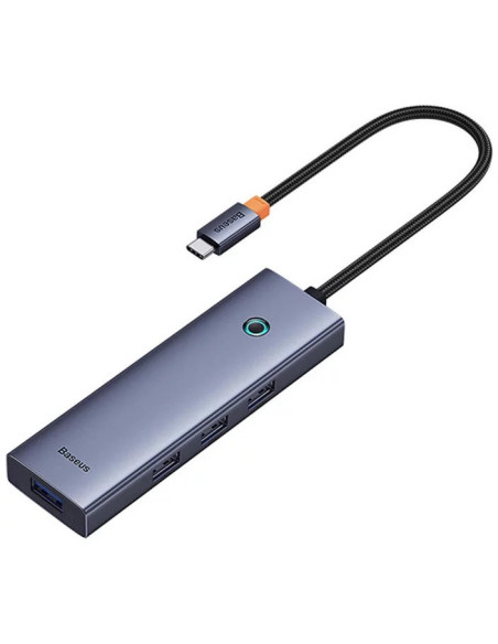 RY-B0005280A813-03,HUB USB Baseus UltraJoy 4 in 1, input USB Type-C, output 4 x USB 3.0, gri "B0005280A813-03" - 6932172630829