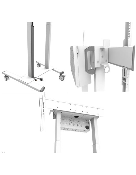 FL55-875WH1,NM NWS Stand mobil motorizat 37"-100" wh "FL55-875WH1"