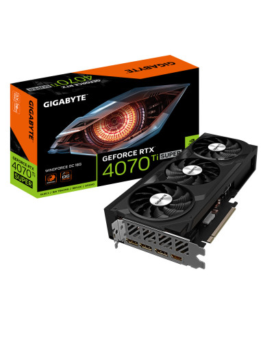N407TSWF3OC-16GD,PLACI VIDEO Gigabyte GeForce RTX 4070 Ti SUPER WINDFORCE OC 16G, GDDR6X, 16 GB, 256-bit "N407TSWF3OC-16GD"
