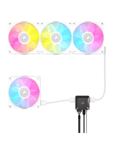 CO-9051021-WW,VENTILATOR Corsair iCUE LINK RX120 RGB ALB, viteza 0.400-2100 RPM +/- 10%, Airflow: 10.5-74.2 CFM, Presiune Static